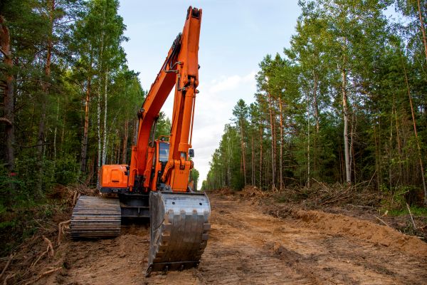 Backhoe Land Clearing in Post Falls